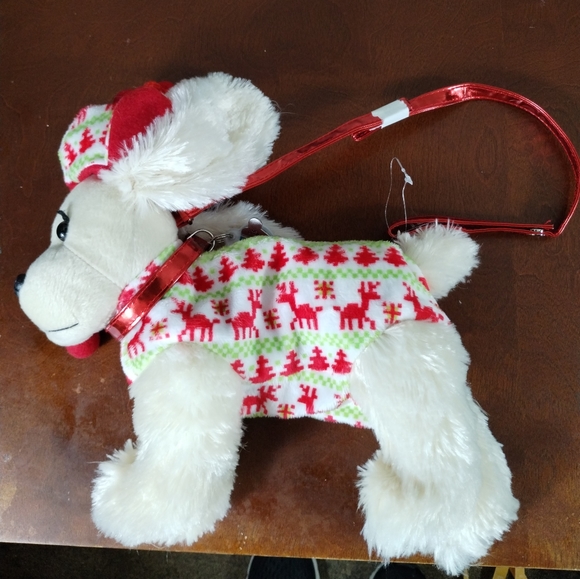 ✓Poochie & Co poodle dog puppy Christmas purse plush bag new without tags - Picture 11 of 15